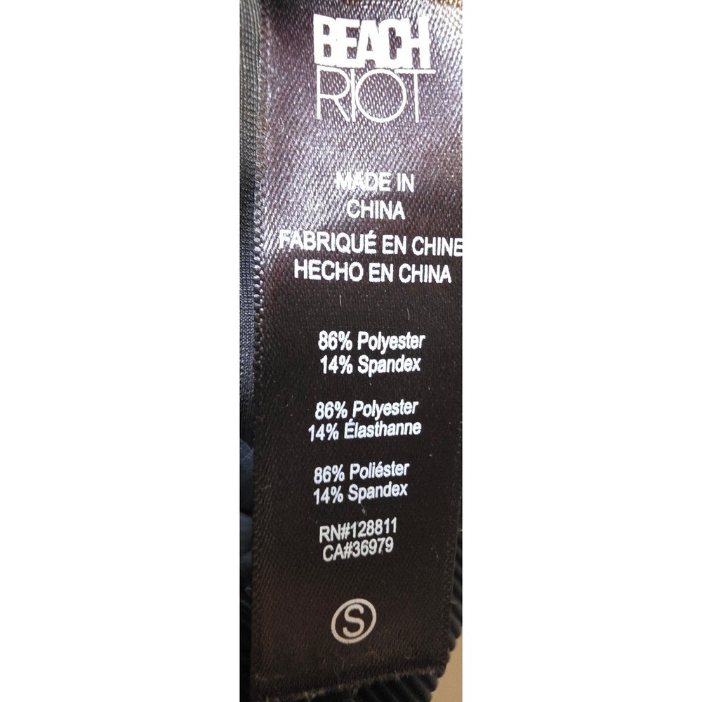 Beach Riot Womens S Black Alani Ribbed Flare Leggings Slit Hem - Picture 12 of 12